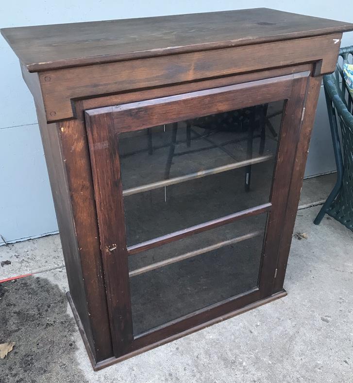 Early Single Glass Door Display Cabinet (1 of 4)