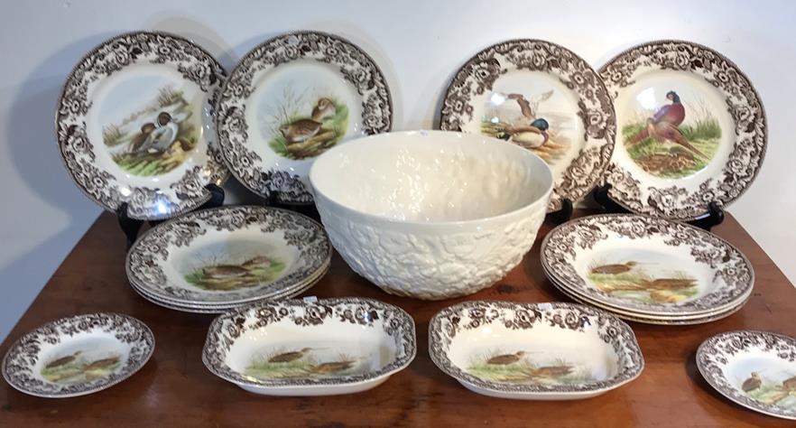 Group of Spode English China Depicting Woodland Fowl (1 of 5)