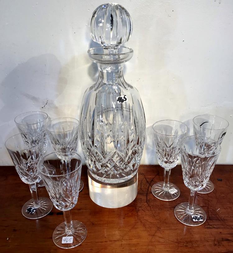 Waterford Decanter in Lismore pattern w/Sherry Glasses (1 of 4)