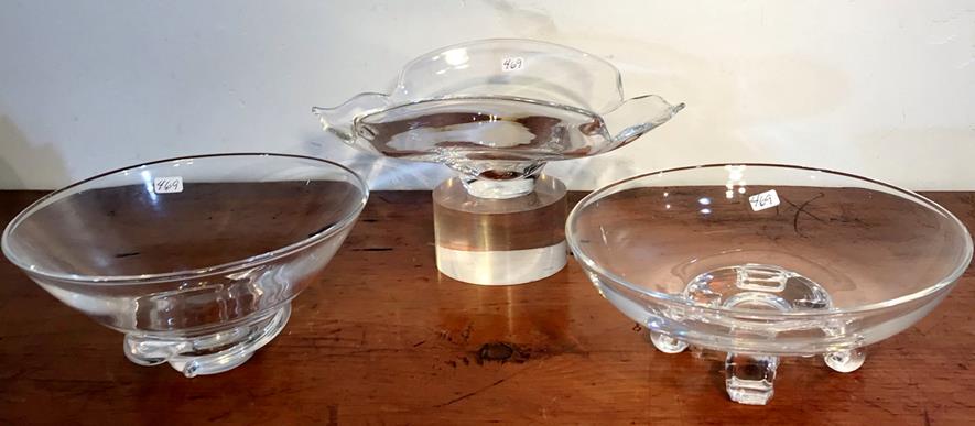3 Hand-Blown Steuben Crystal Bowls (1 of 6)
