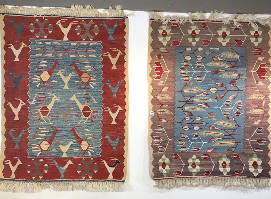Two Hand-Woven Wool Rugs (1 of 9)