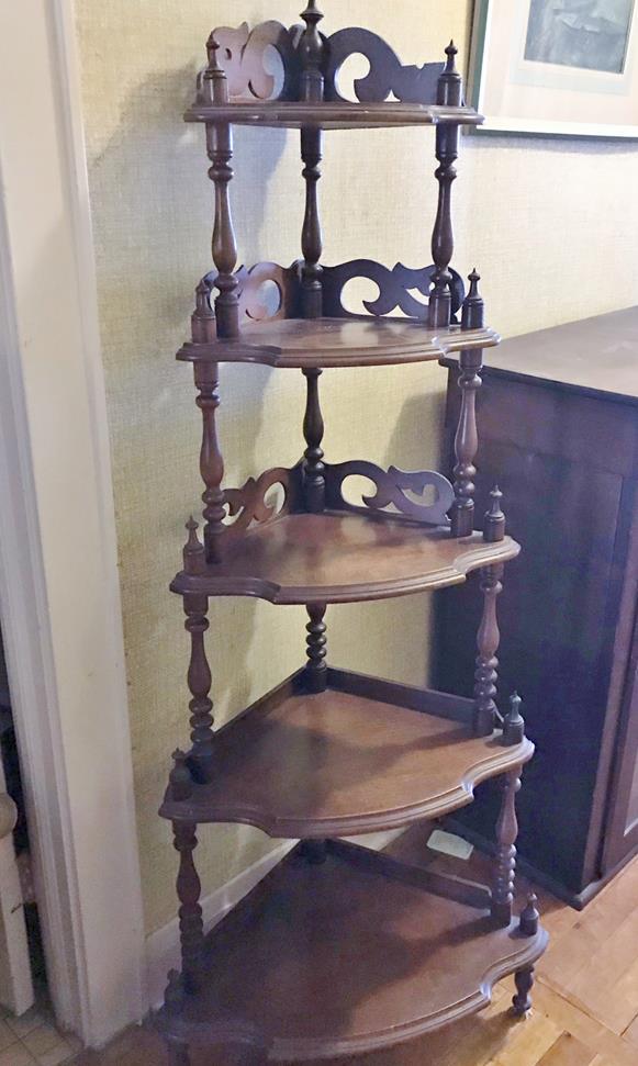 5 Shelf Victorian Corner Etagere (1 of 2)