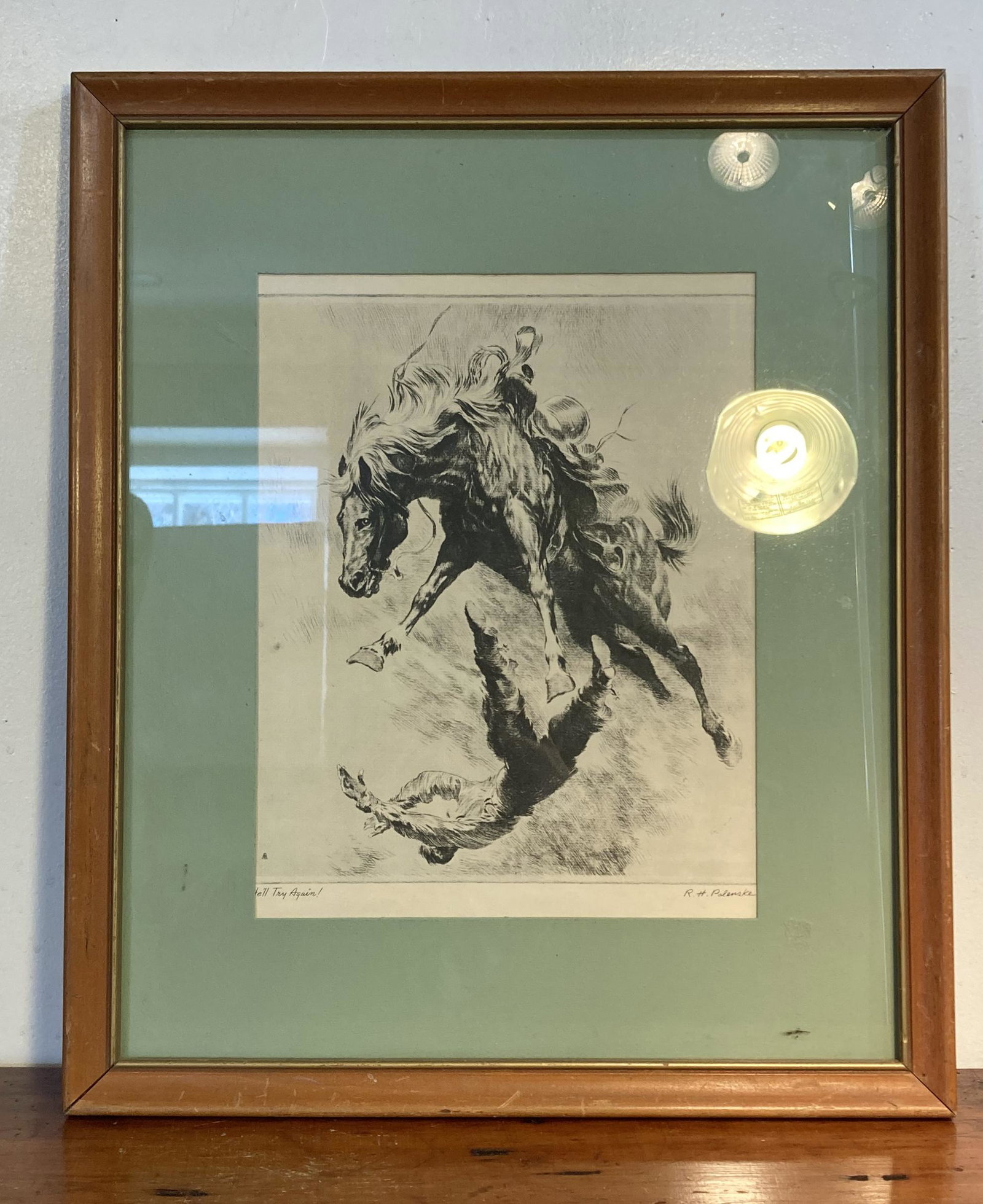 R.H. Palenske "He'll Try Again" Print Framed (1 of 2)