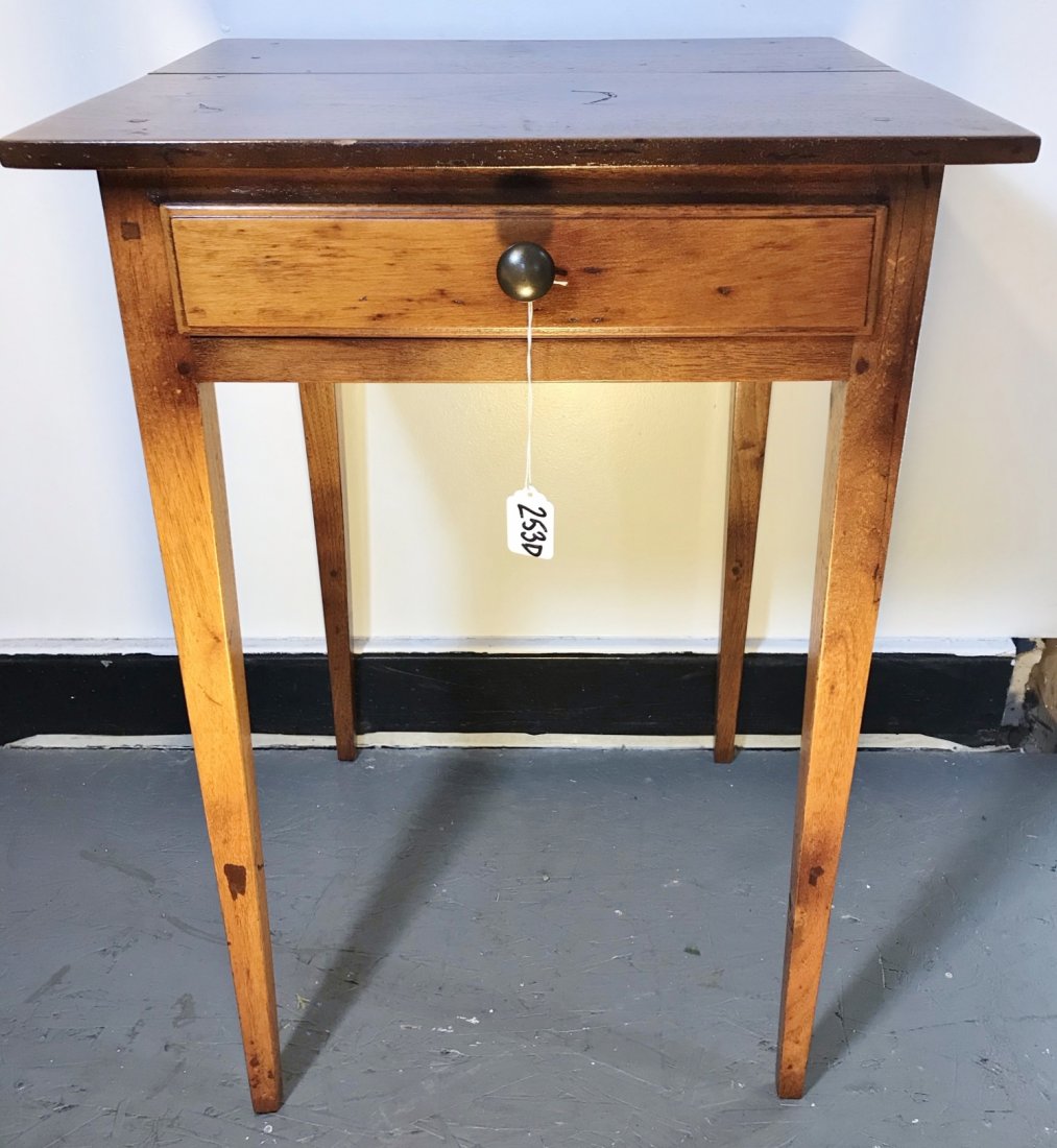 Federal Single-Drawer Pegged Side Table (1 of 8)