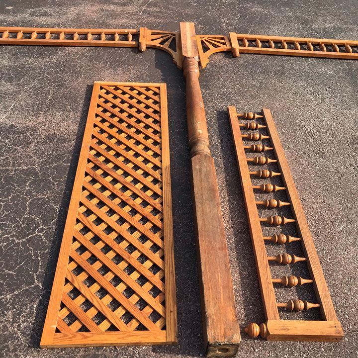 Group of Quartersawn Oak  Victorian Fretwork from a (1 of 8)