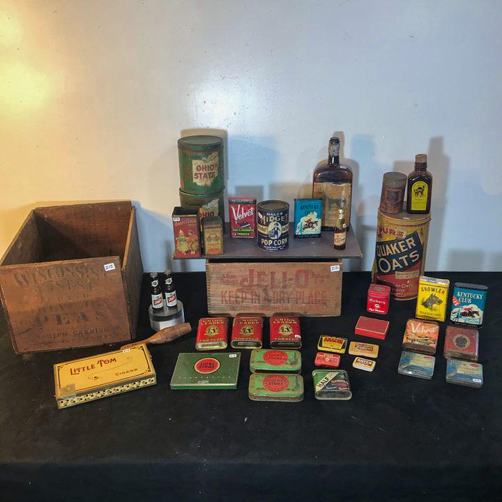 Group of Antique Advertising tins and boxes (1 of 13)