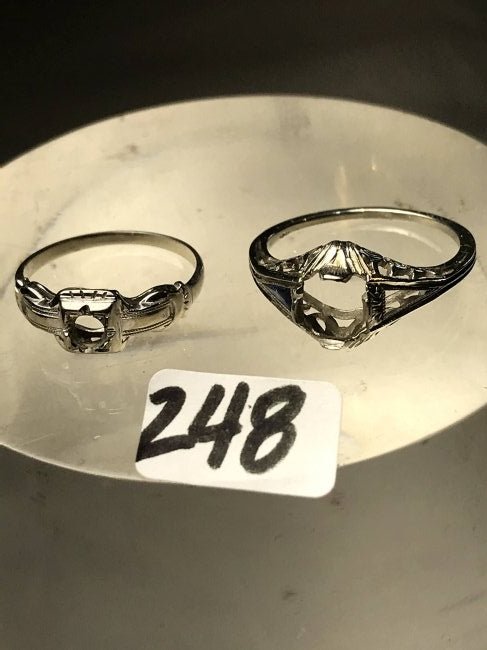2 Victorian 18K Gold Ring Settings (1 of 8)