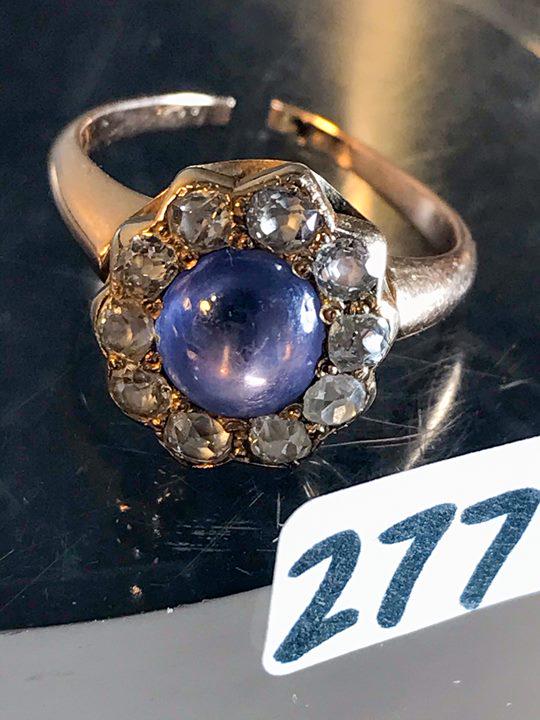 14 K Gold Saphire and Diamond Ring (1 of 7)