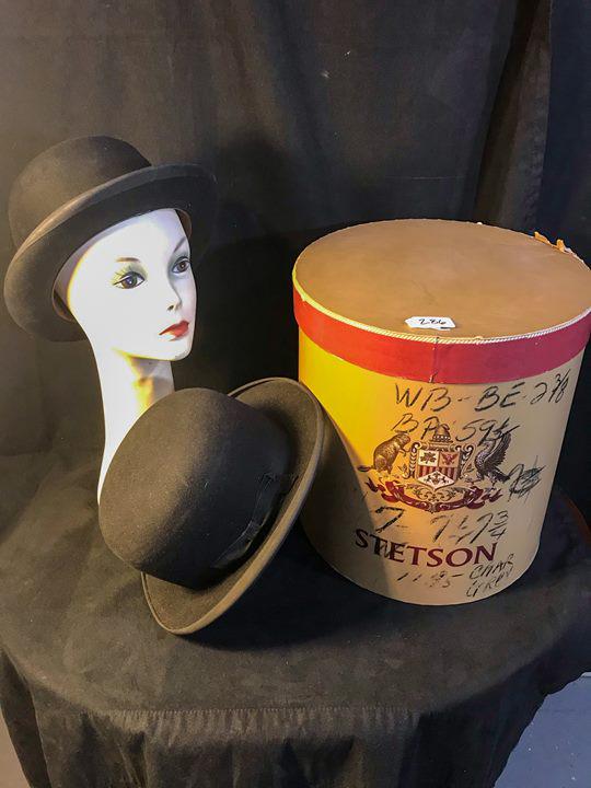2  Bowler Hats and hat Box circa 1930's/40's (1 of 10)