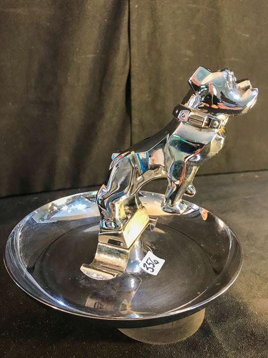 1940's Chrome Mack Truck Bull Dog Cigar Ashtray (1 of 7)