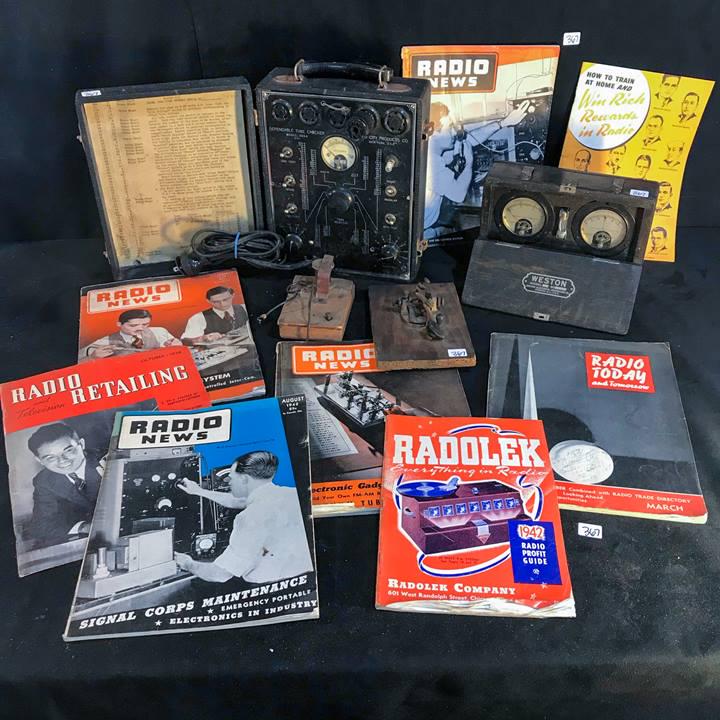 1940's Group of Radio related Items, includes Tube (1 of 10)