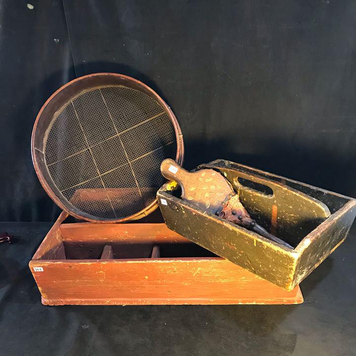 Group of Primatives to include 2 tool boxes, Sifter and (1 of 6)