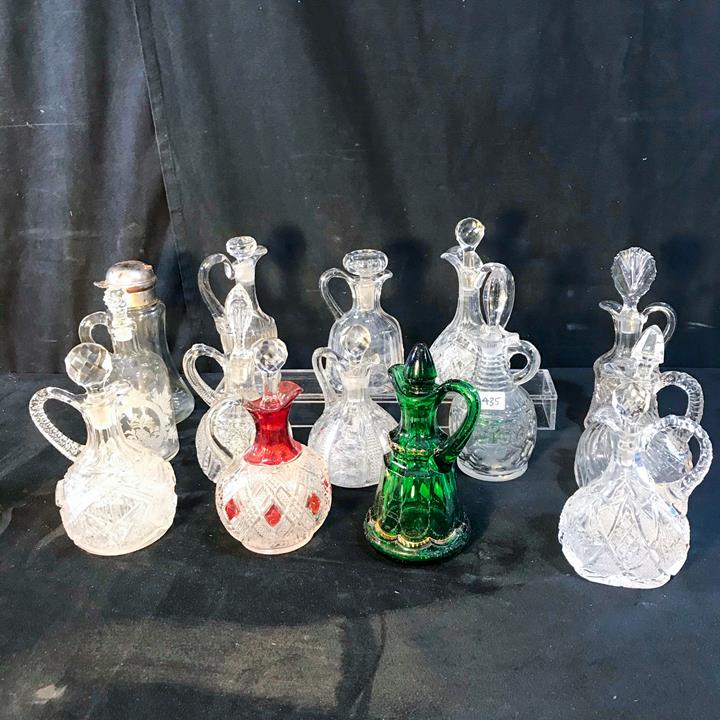 Group of 14 Early Crystal Cruets (1 of 6)