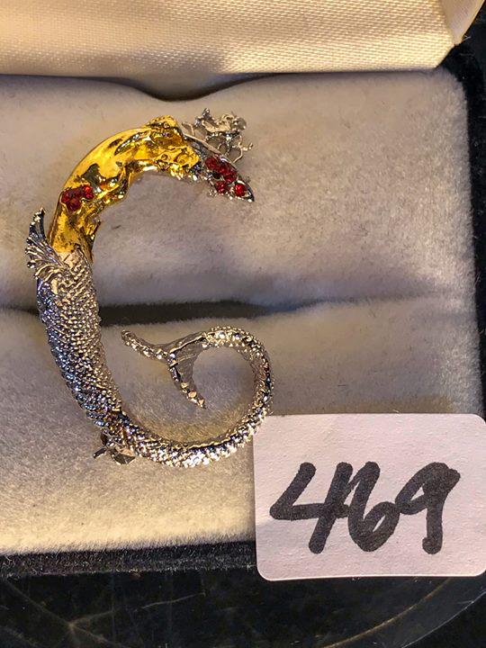 Erte Sterling Silver and Vermeil Mermaid Letter G (1 of 4)