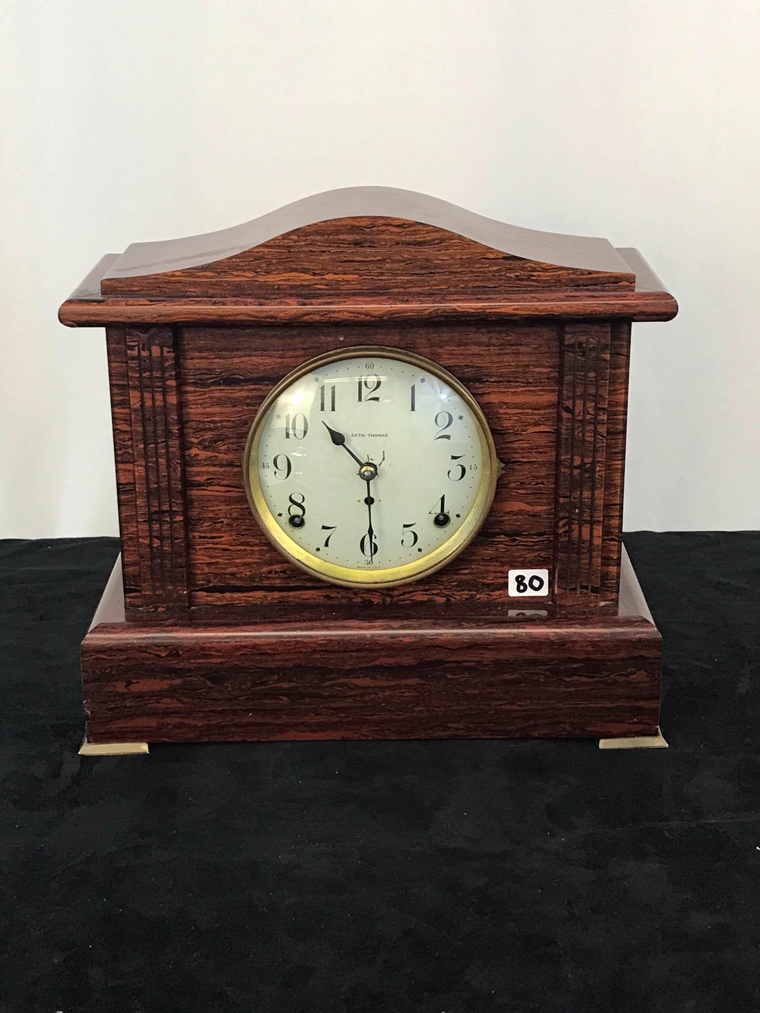 Late 1800's Rosewood Seth Thomas Mantle Clock (1 of 4)