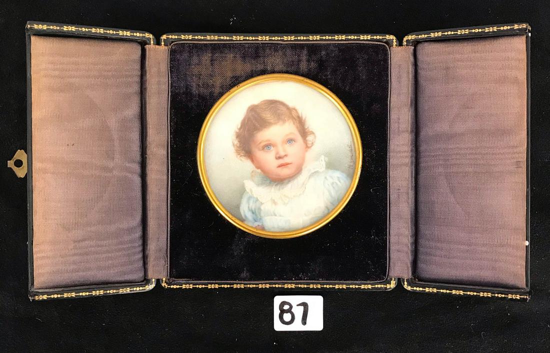 19th C. N. Gardelli Miniature Portrait Of Baby (1 of 6)