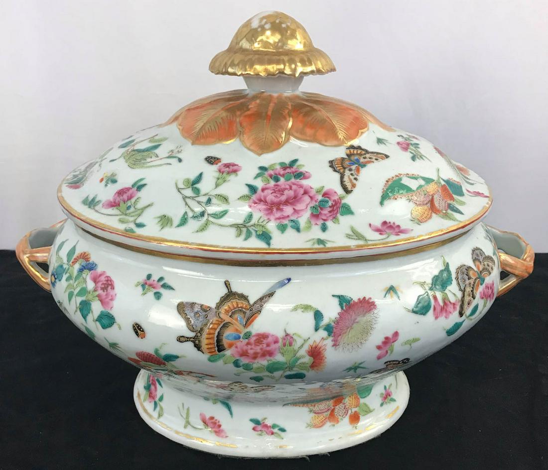 Early 1700's Chinese Export Vermeil Tureen (1 of 12)
