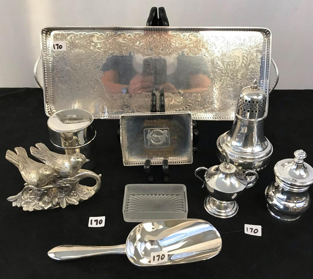 Group of quality 1900's Silver Plate Furnishings (1 of 7)