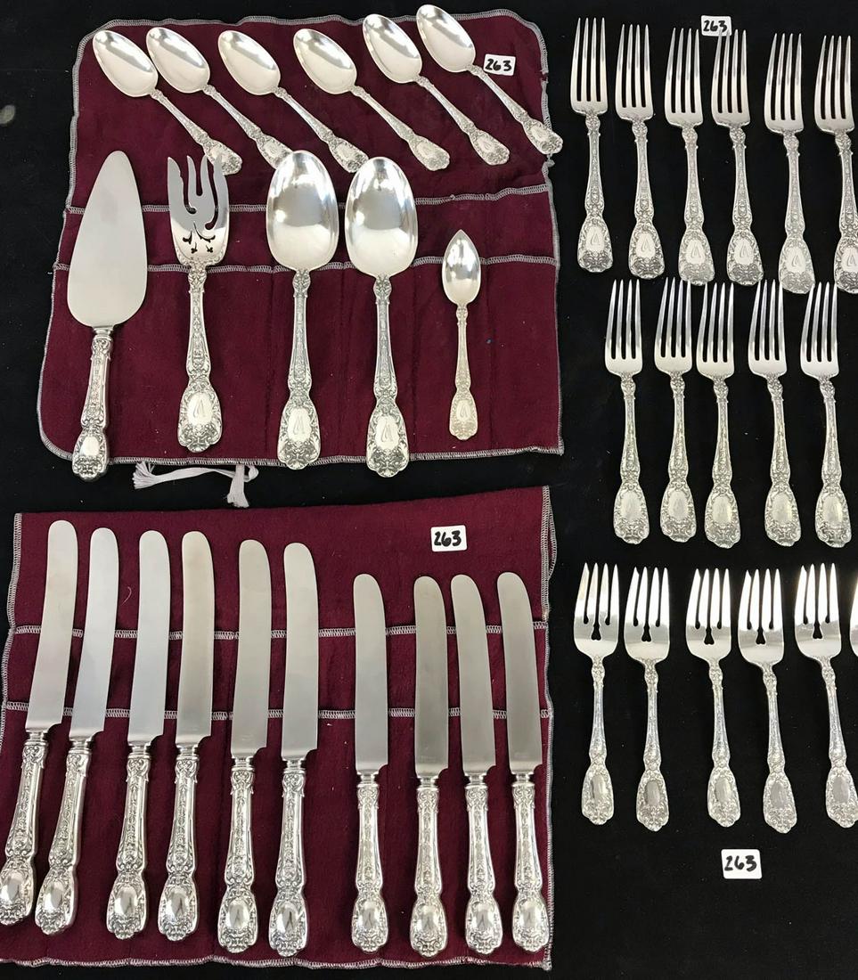 Heavy Victorian Sterling Silver Flatware Service