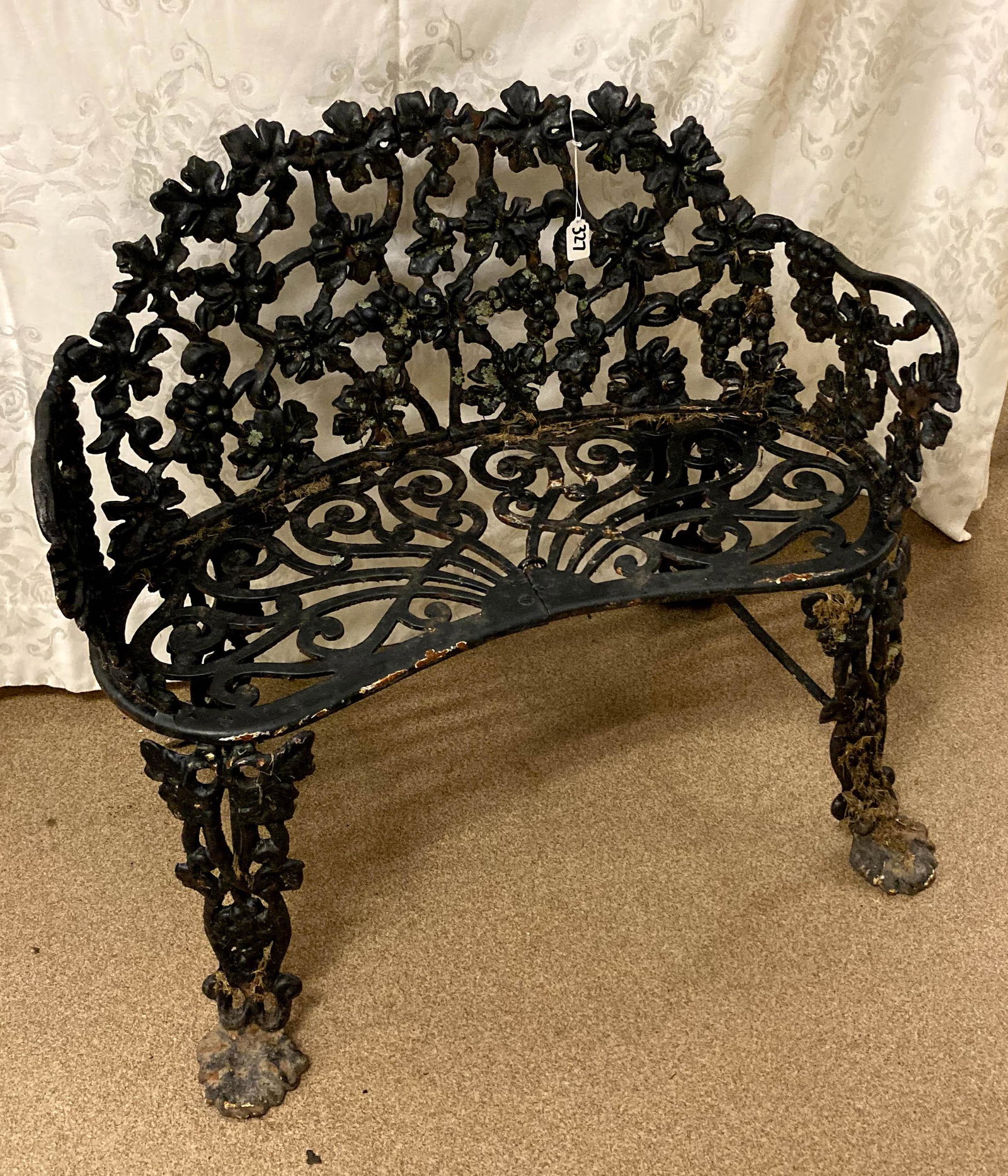 Iron Grape-Pattern Garden Bench (1 of 6)