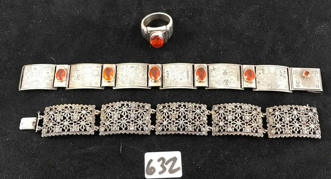 Sterling Silver Bracelets and Ring with Citrine and (1 of 9)