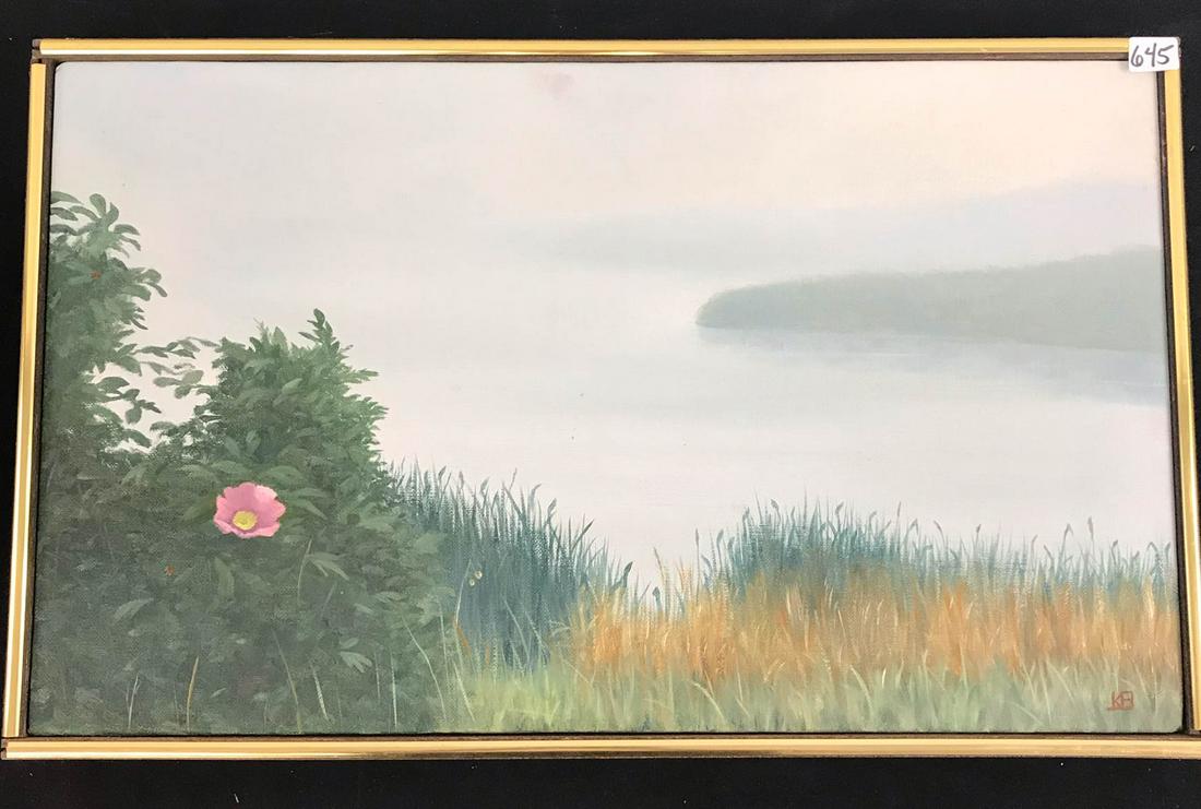 Kib Bramhall Oil-On-Canvas Ocean Painting (1 of 5)