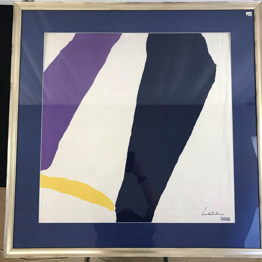 Large Framed Abstract Silk Scarf - Helen Frankenthaler (1 of 5)