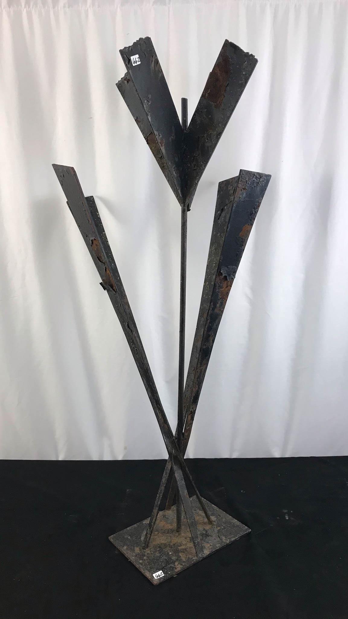 Mid-Century Handmade Cast Iron Sculpture (1 of 7)