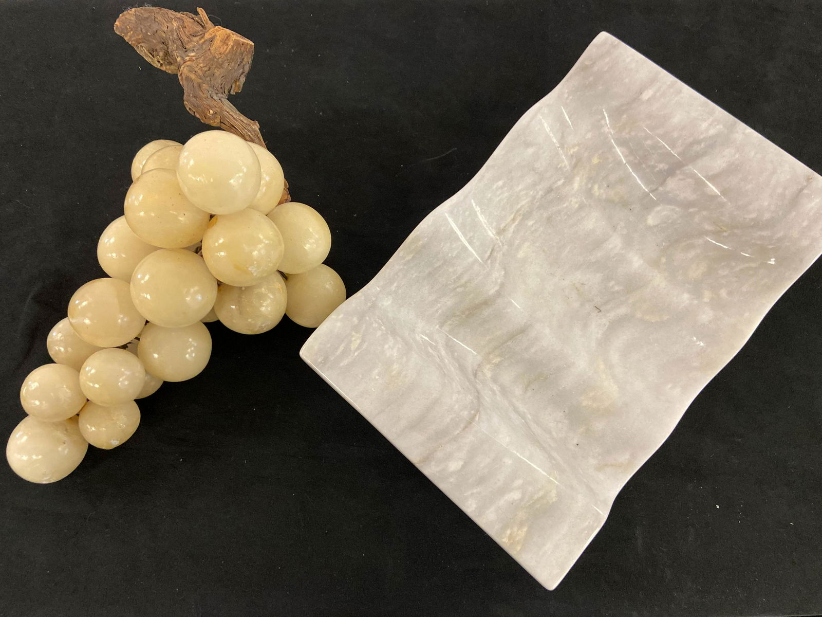 M. Gillen For Elika Carved Marble Fruit Bowl and Grapes (1 of 4)