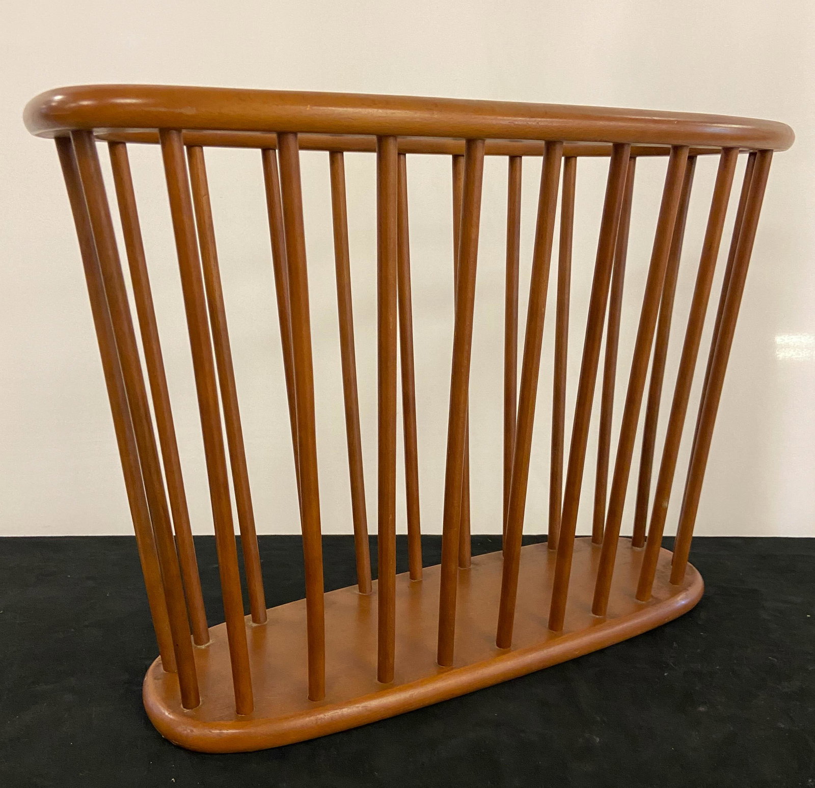 Vintage Mid-Century MCM Mahogany Magazine Rack (1 of 3)