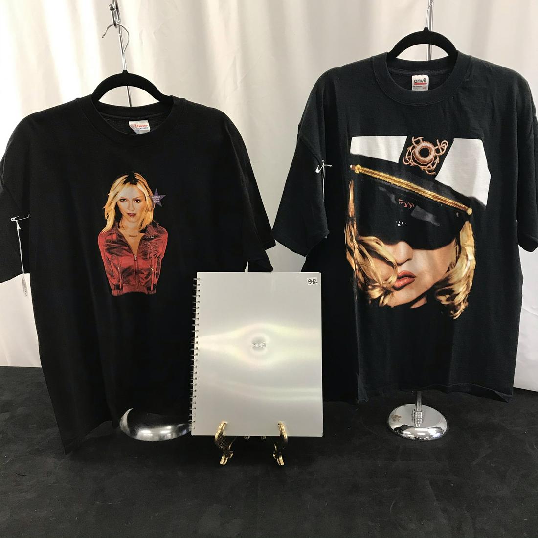 Group of LGBTQ Interest, ACT UP, March Shirts: This large group of historical LGBTQ themed cotton T shirts include an ACT UP! Chicago Women's caucus shirt with 2 Beautiful ladies kissing and promoting dental dams for safe sex (L), an 80's ACT UP! 