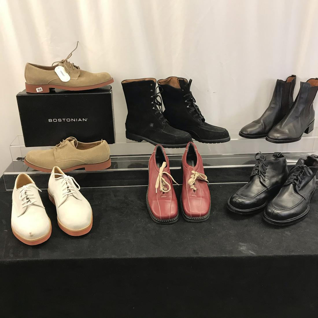 Group of Designer Leather Shoes, Tods, More!: This group of designer leather shoes and boots include a pair of black Fratelli Rossetti leather lined suede lace up boots size 8.5 in excellent condition, a pair brown leather Tods size 8 in excllent