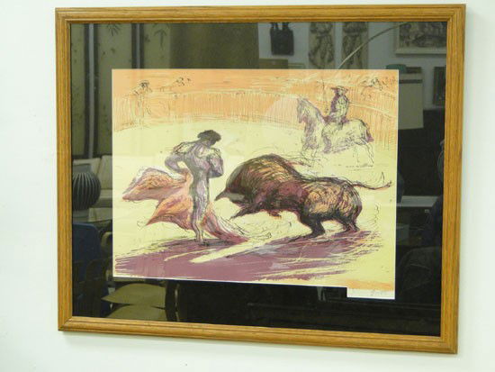 John Groth bullfighting print - signed -Est. Value: John Groth bullfighting print - signed -Est. Value$75-85