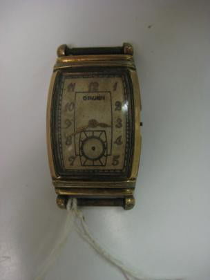 1930's Curvex watch by Gruen - Est. Value $50-$60: 1930's Curvex watch by Gruen - Est. Value $50-$60