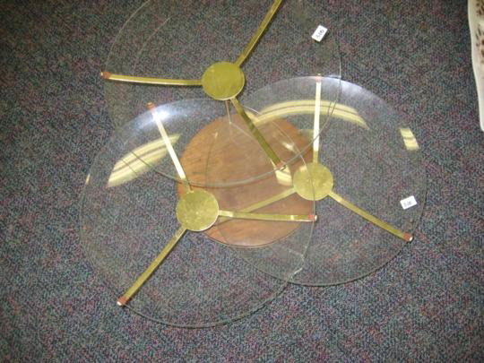 1960's three tiered center table server - Est. Val: 1960's three tiered center table server - Est. Value $30-$40