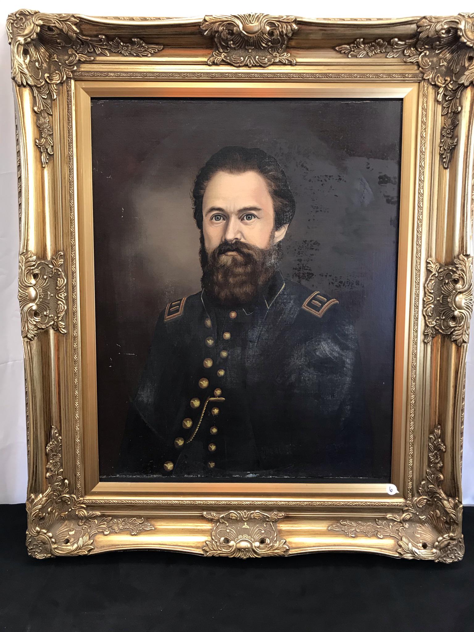 1860's Oil on Canvas of Union General (1 of 7)