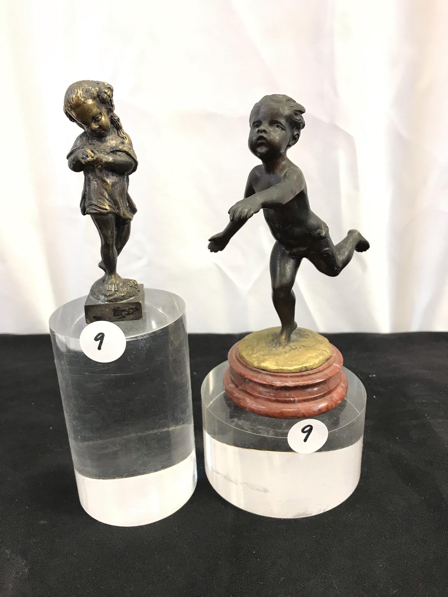 Two 19th Century Bronze Children Sculptures (1 of 11)