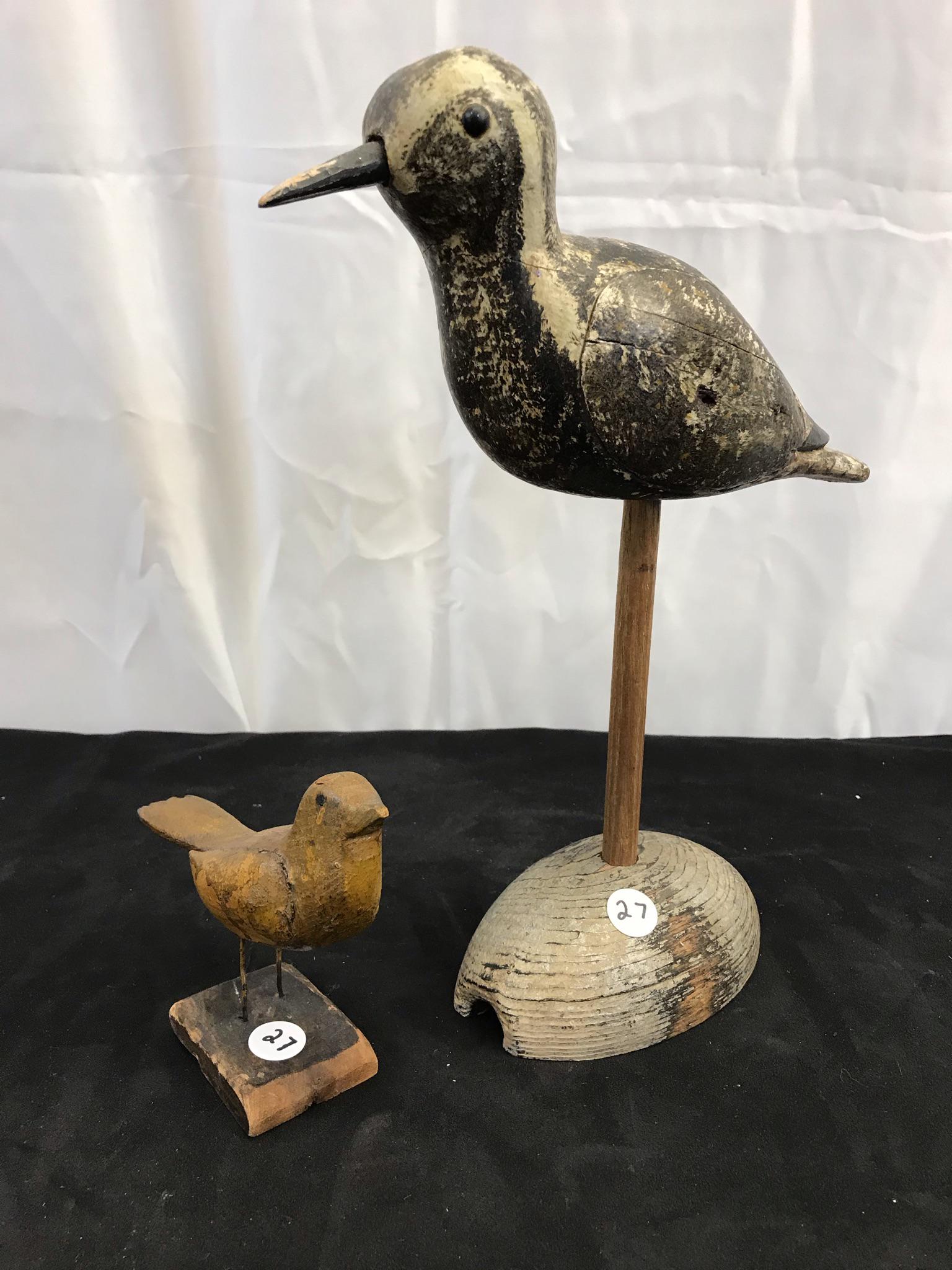 2 Folk Art Carved Birds (1 of 13)