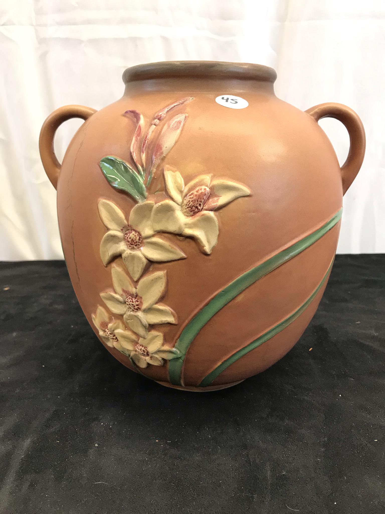 Roseville Signed Double-Handled Vase (1 of 4)