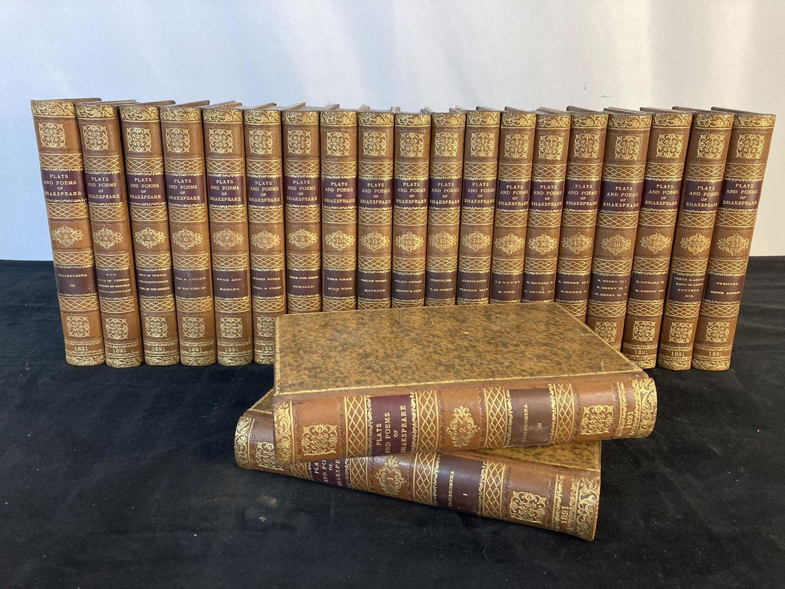 Rare Shakespeare Complete Works 21 Volume Set from 1821 (1 of 8)