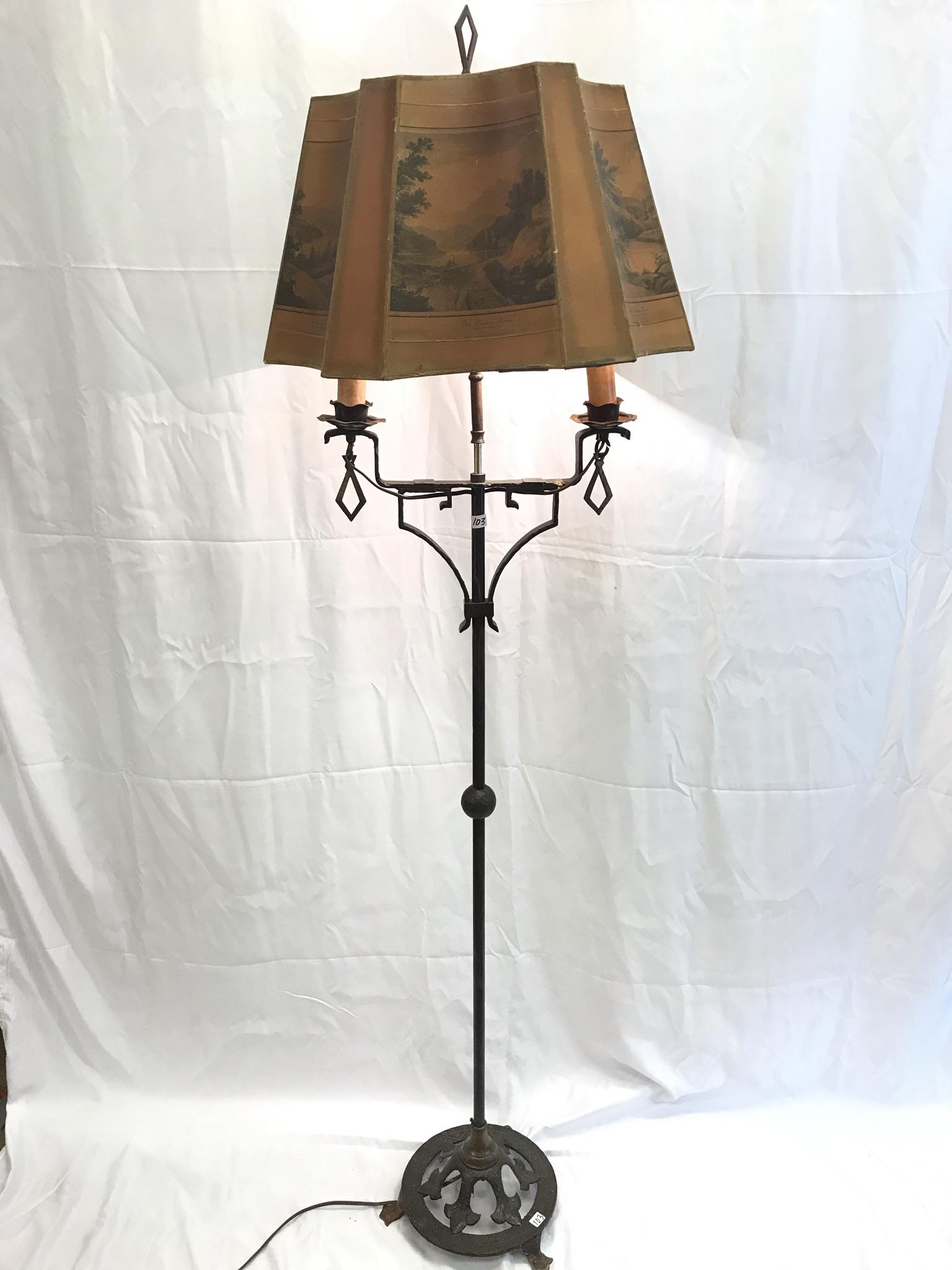 Arts and Crafts Colnik Style Wrought Iron Floor lamp (1 of 7)