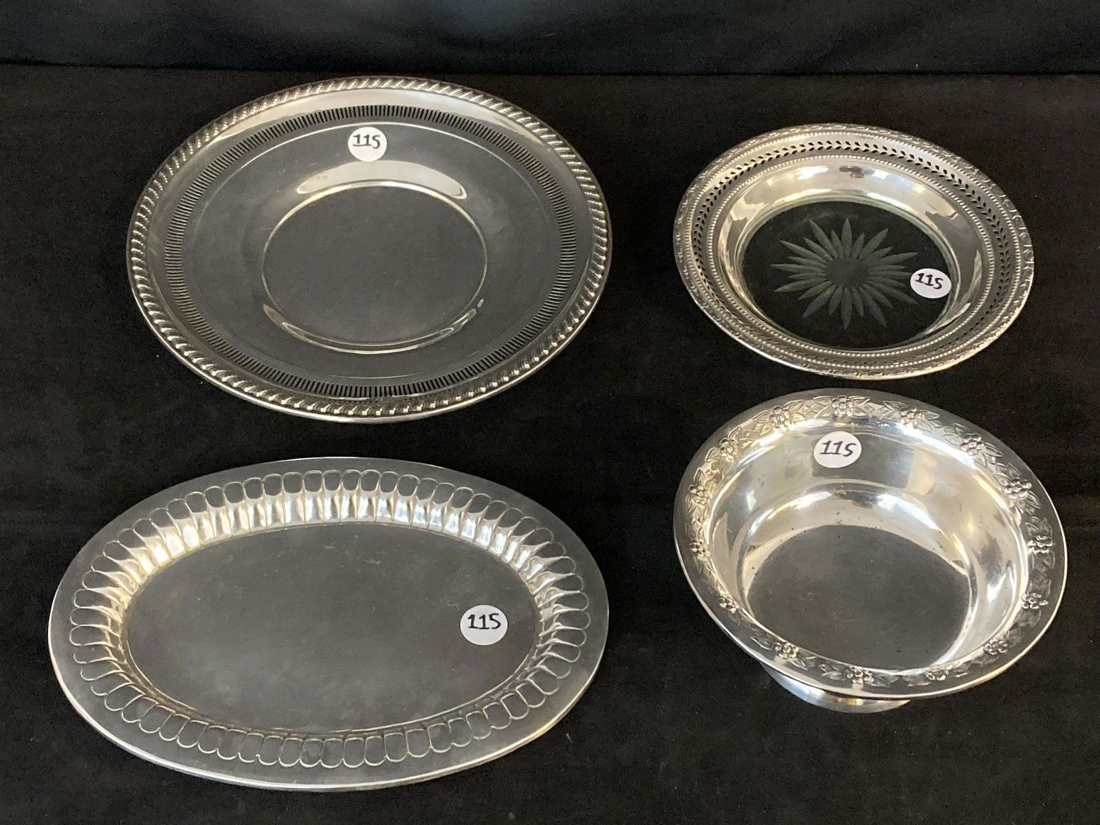 Group of Sterling to Include Bowls and Serving Plates (1 of 9)