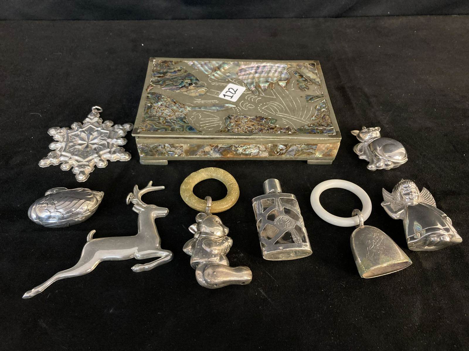 Sterling Group of Ornaments, Baby Rattles, More (1 of 18)