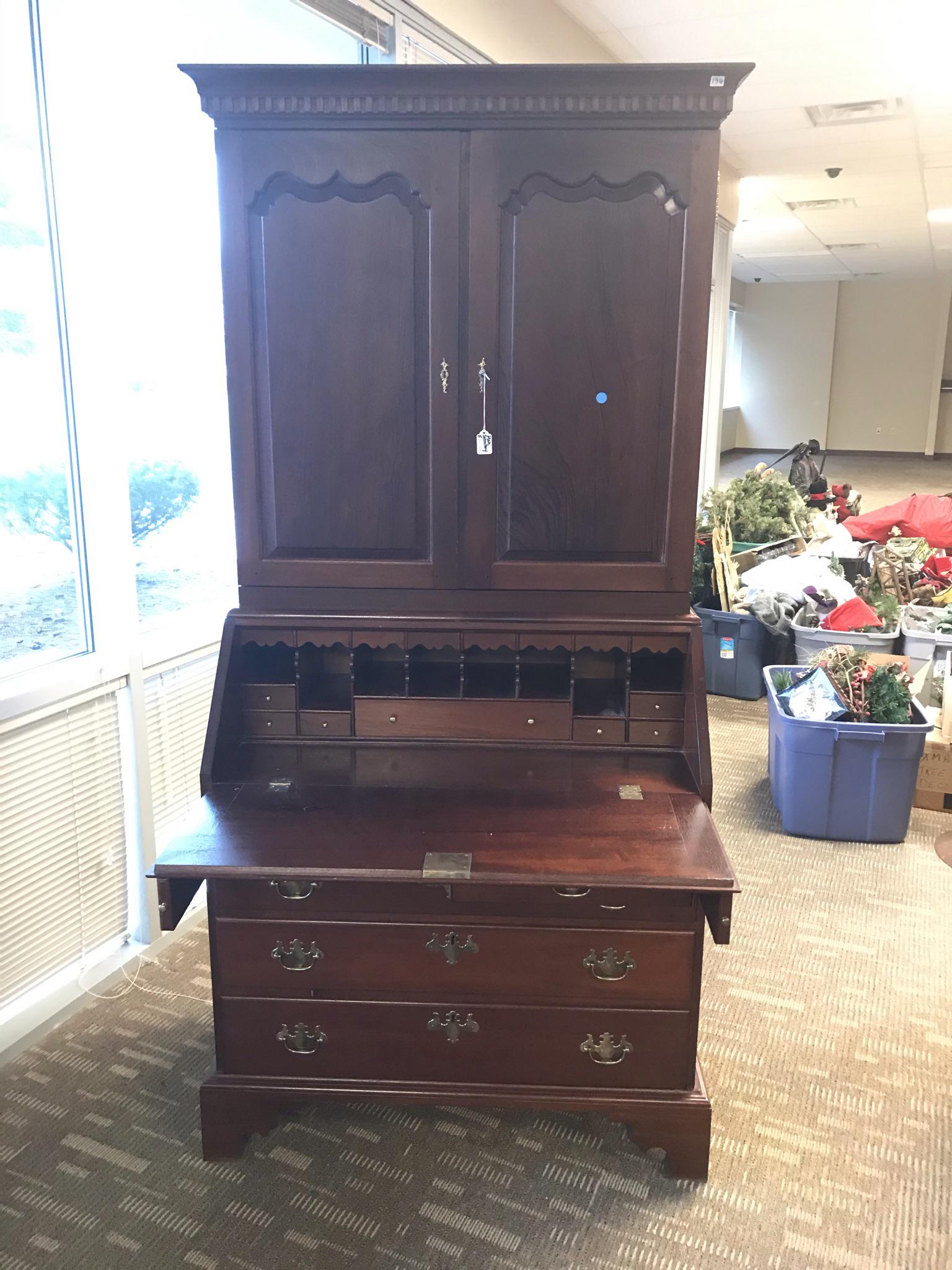 Custom Handmade Dennis Bork Williamsburg Style Secretary (1 of 9)