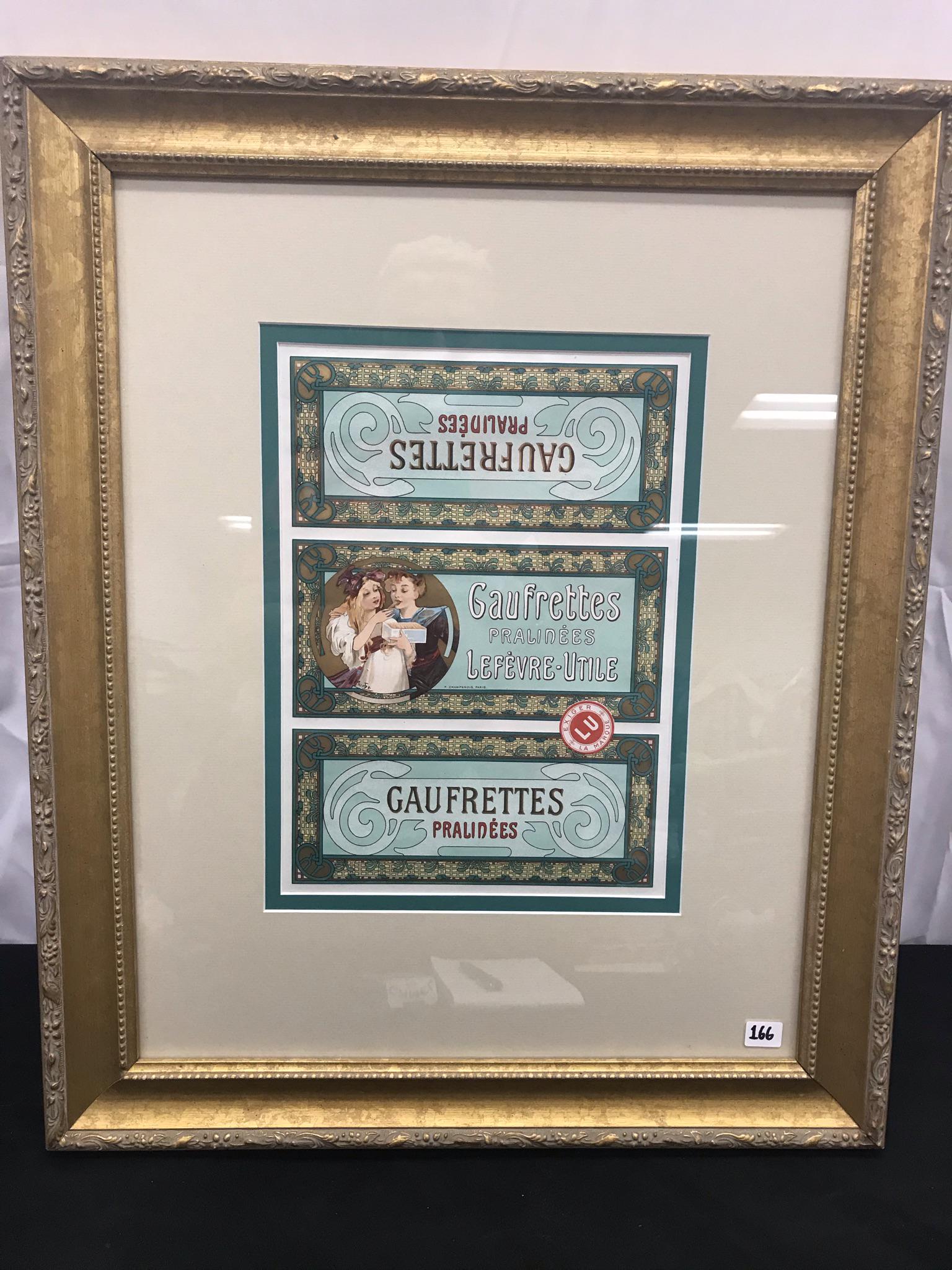 Alphonse Mucha French Letter-Press Litho Label c. 1898 (1 of 8)