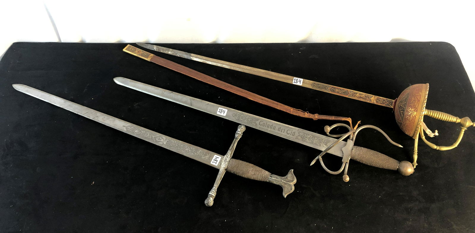 3 Spanish Swords with Elaborate Chaising (1 of 9)