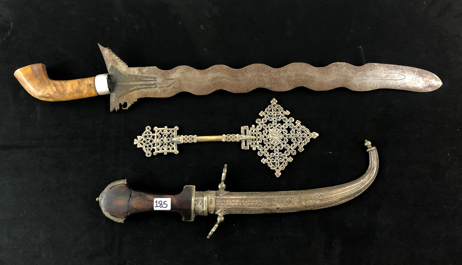 2 Antique Middle-Eastern Daggers and Decorative Object (1 of 6)