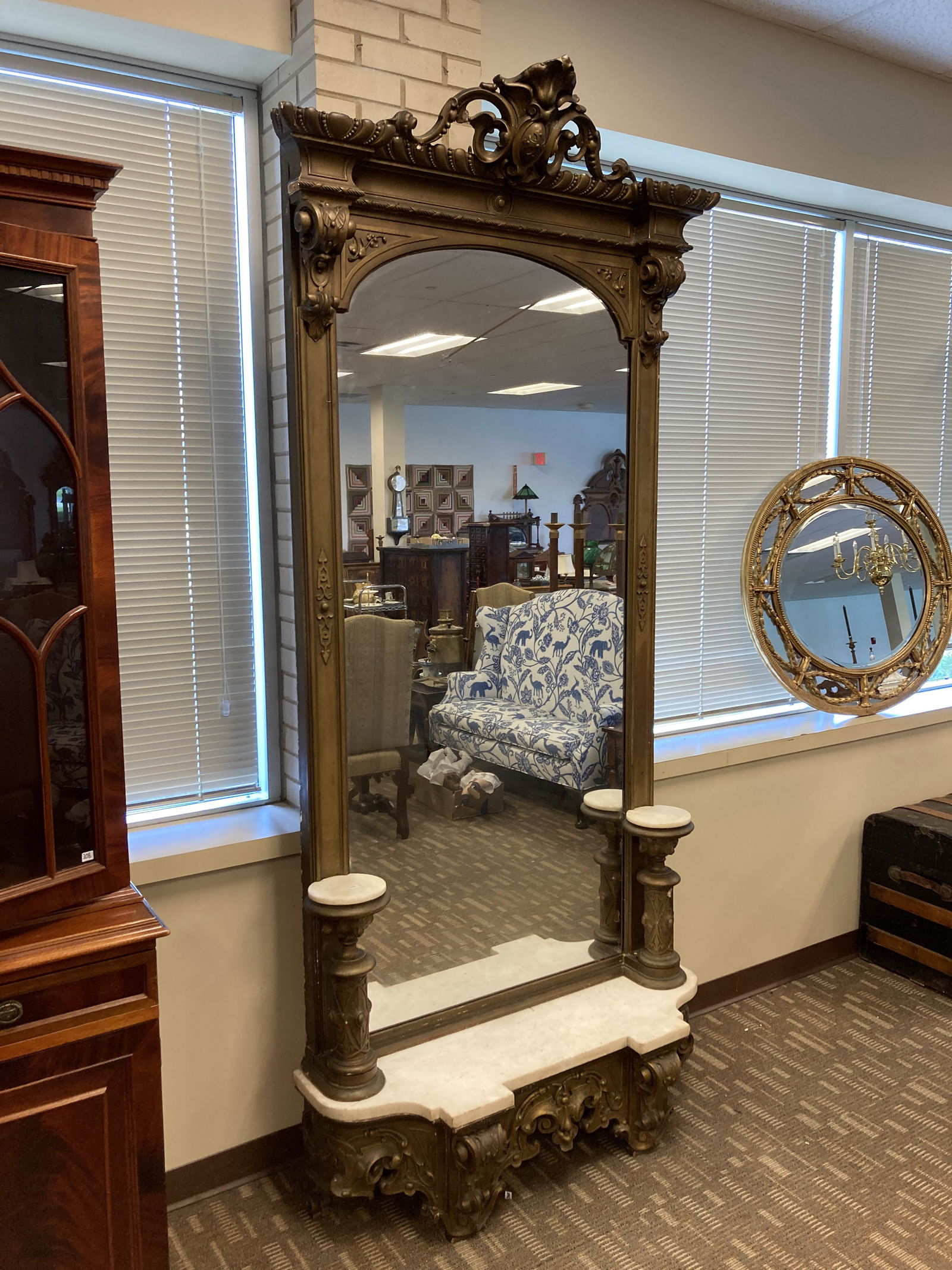 Monumental Louisiana Antebellum Pier Mirror (1 of 10)