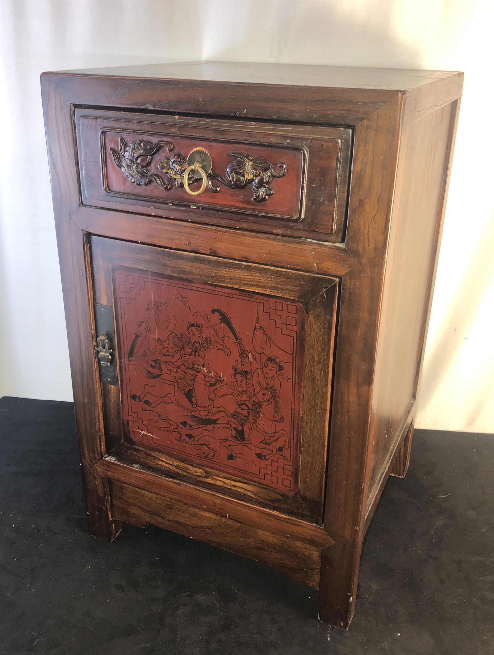 Oriental Lacquered and Hand-Decorated Cabinet (1 of 7)