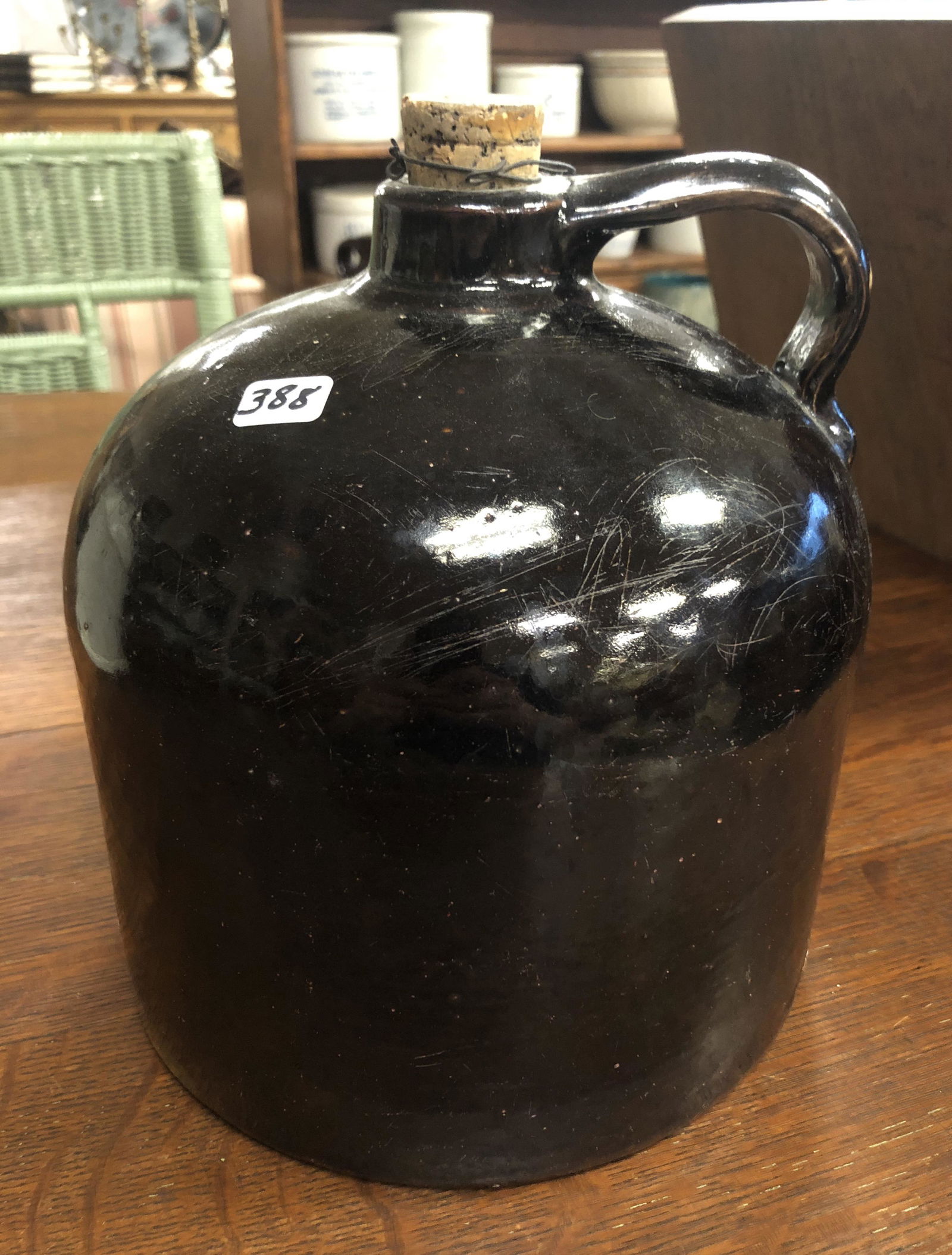 Red Wing Signed Brown Jug (1 of 4)
